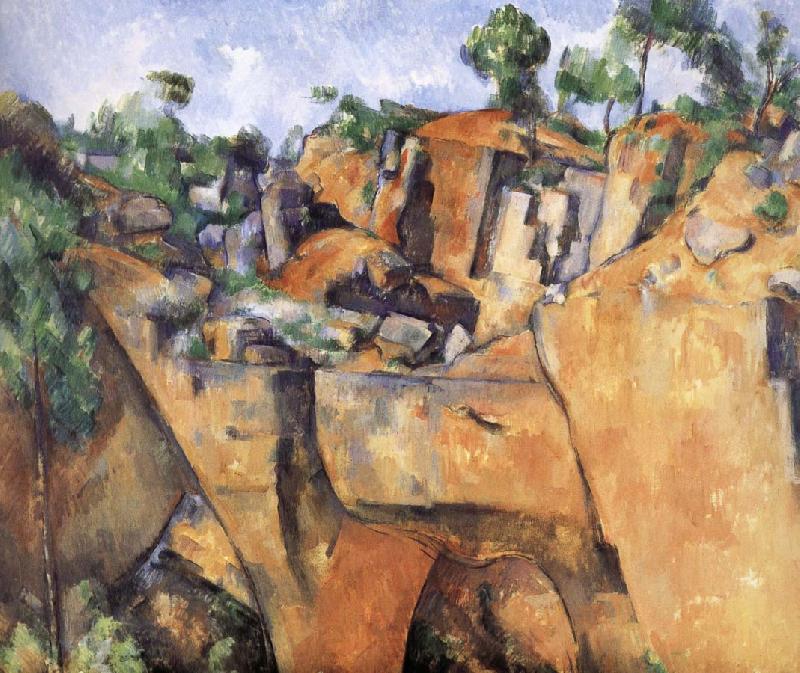 Paul Cezanne landscape rocks Norge oil painting art